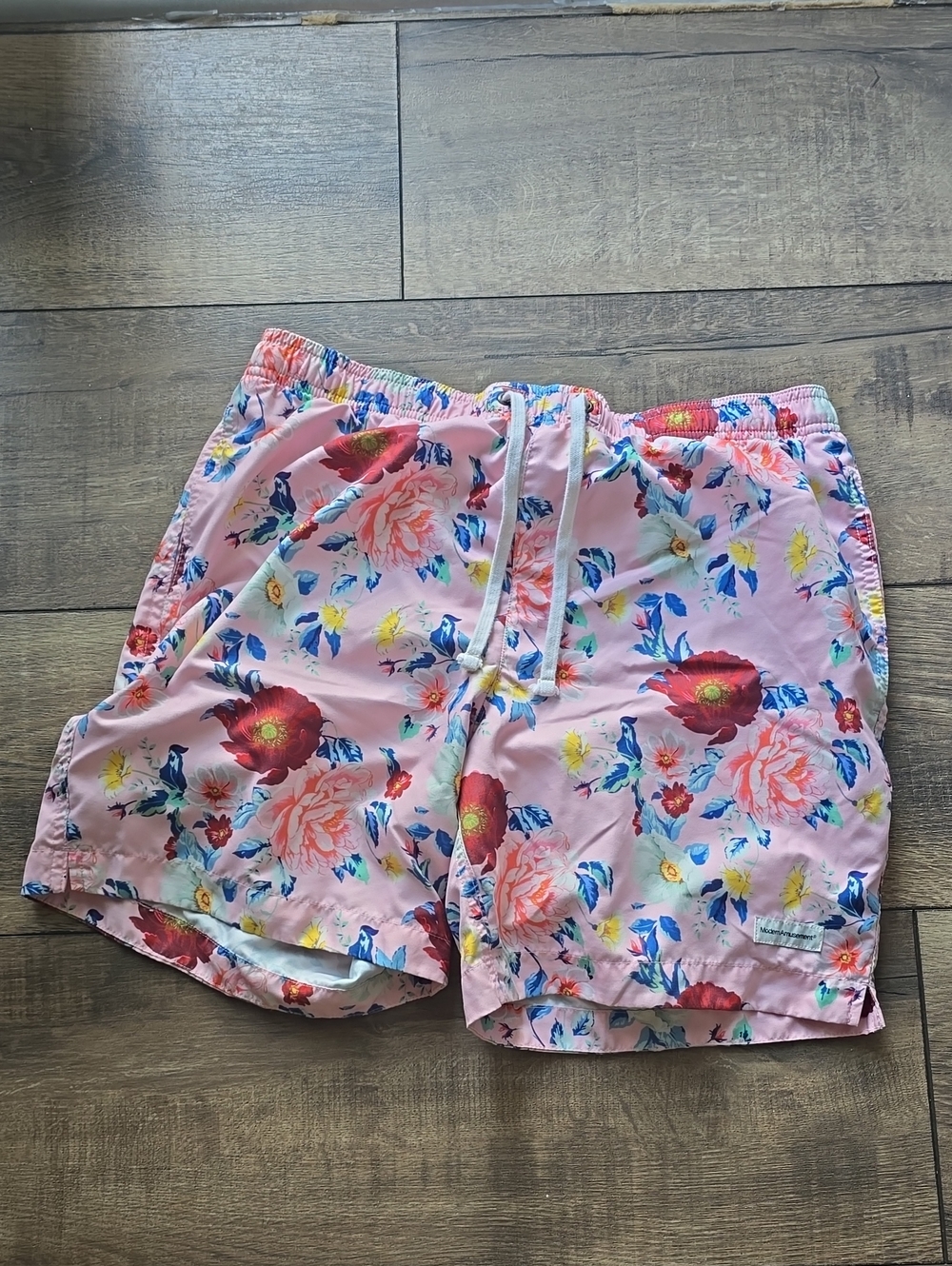 Pink Floral Men's Swim/Beach Shorts